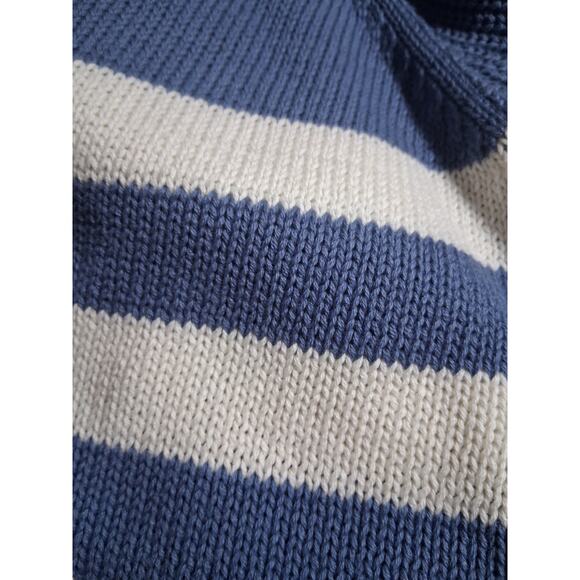 Aerie Bistro Womens size XL Oversized Striped Cable Knit Sweater Casual Grandpa - Picture 6 of 8